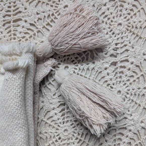 Imani Collective Woven Cotton Throw Blanket Slate/White/Beige Stripes - Picture 8 of 15